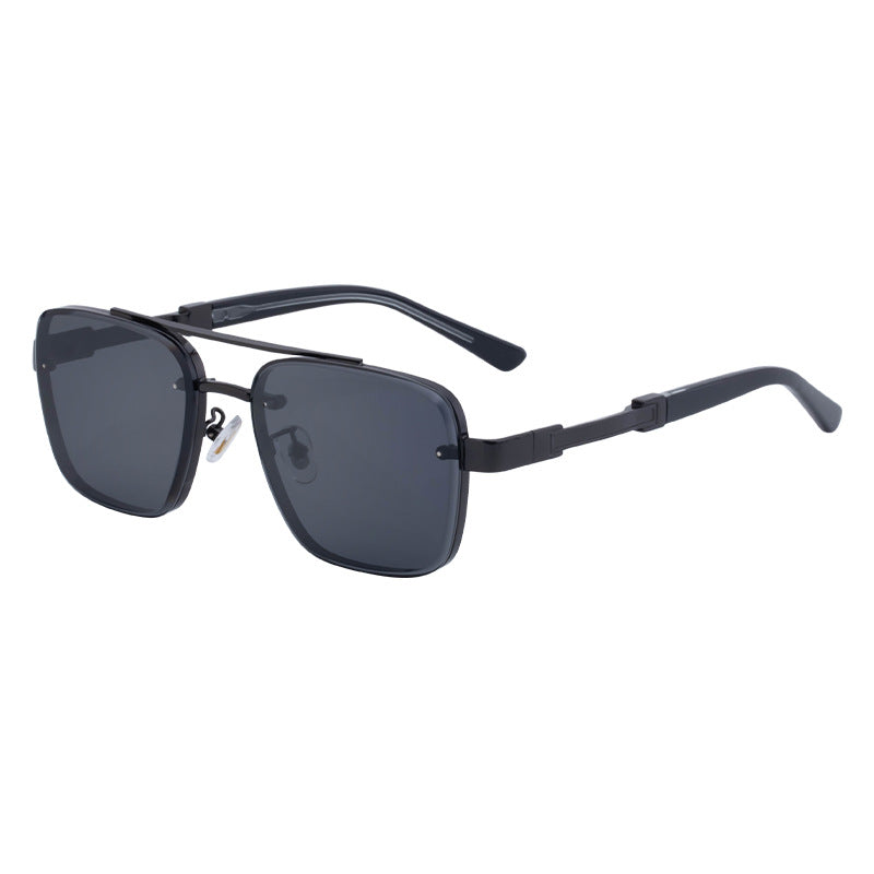 New Retro Sunglasses for Men, Square Frame, Stylish Sun Protection Glasses, High-End Men's Sunglasses