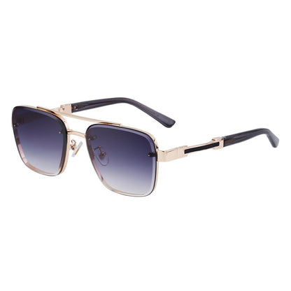 New Retro Sunglasses for Men, Square Frame, Stylish Sun Protection Glasses, High-End Men's Sunglasses