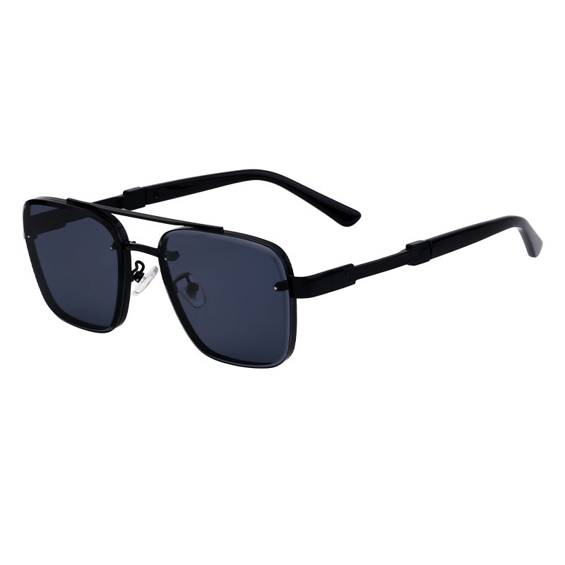 New Retro Sunglasses for Men, Square Frame, Stylish Sun Protection Glasses, High-End Men's Sunglasses