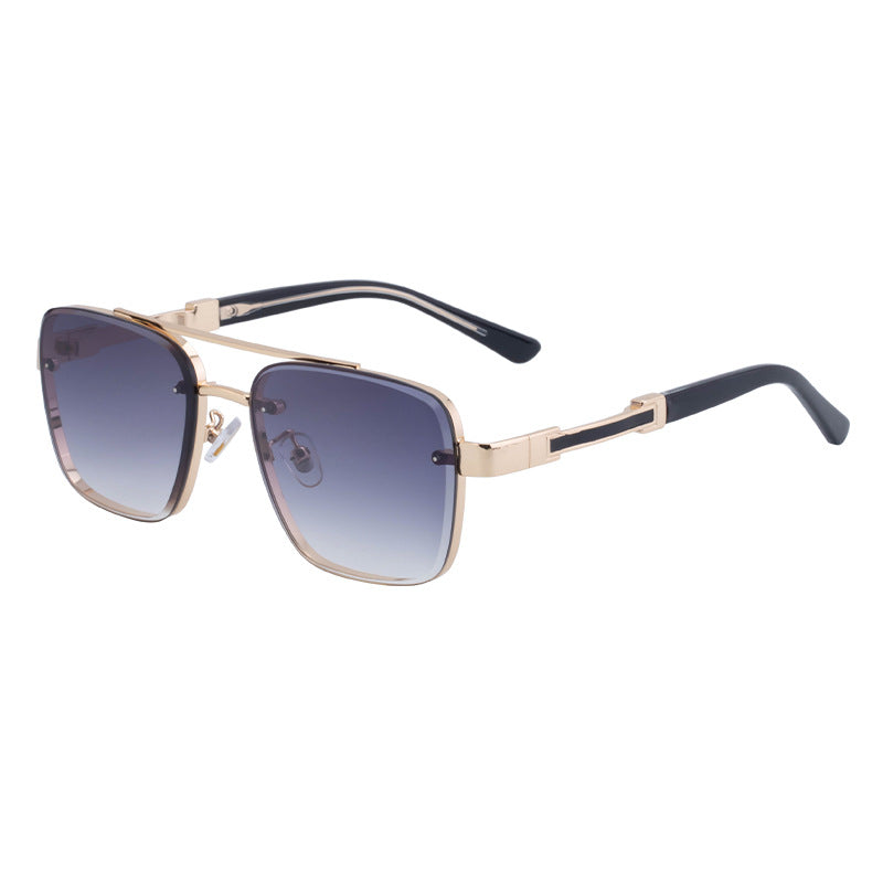 New Retro Sunglasses for Men, Square Frame, Stylish Sun Protection Glasses, High-End Men's Sunglasses