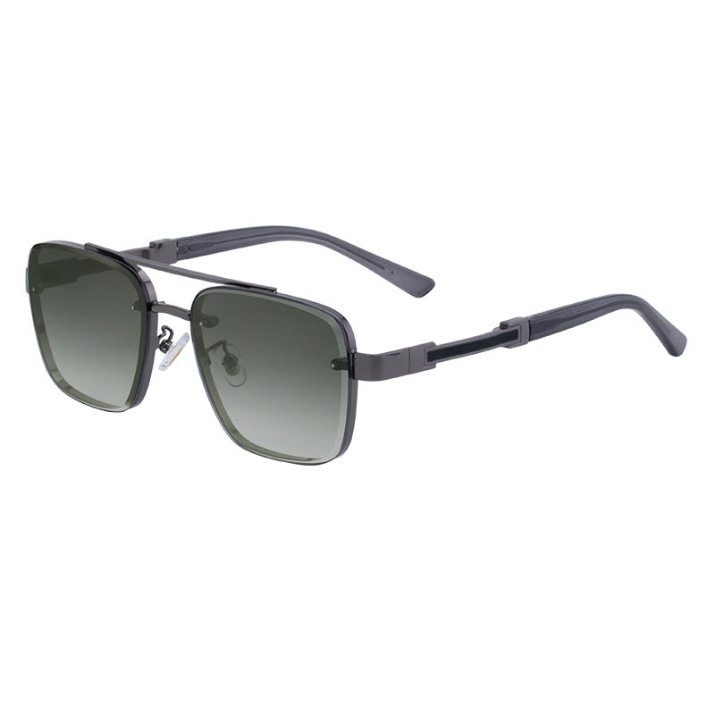 New Retro Sunglasses for Men, Square Frame, Stylish Sun Protection Glasses, High-End Men's Sunglasses