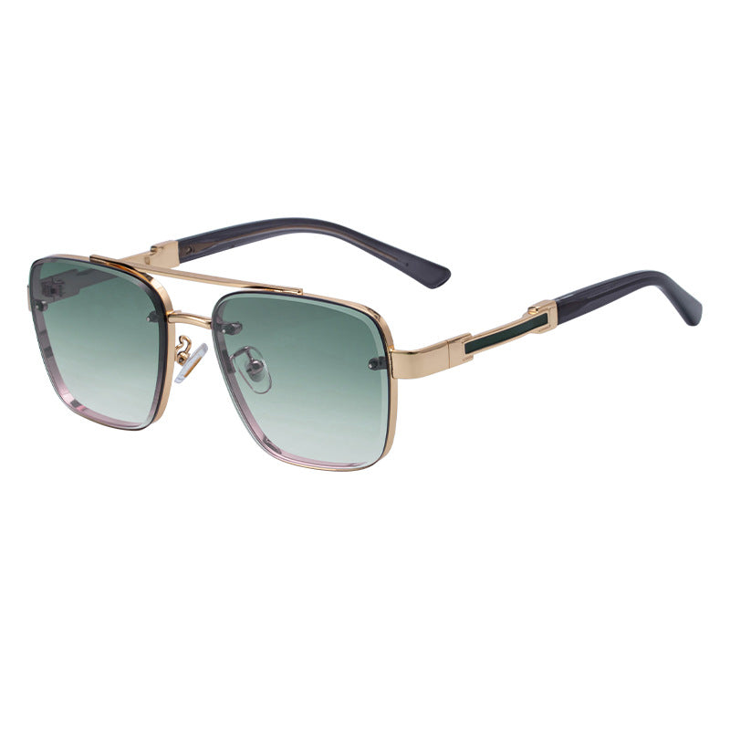 New Retro Sunglasses for Men, Square Frame, Stylish Sun Protection Glasses, High-End Men's Sunglasses