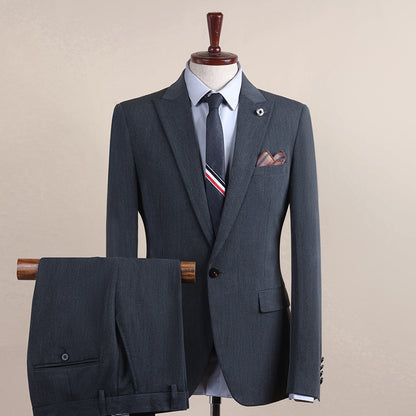 Men's Suit One-Button Three-Piece Set Wedding
