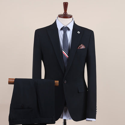 Men's Suit One-Button Three-Piece Set Wedding