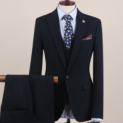 Men's Suit One-Button Three-Piece Set Wedding
