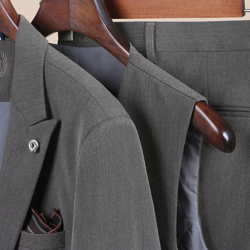Men's Suit One-Button Three-Piece Set Wedding
