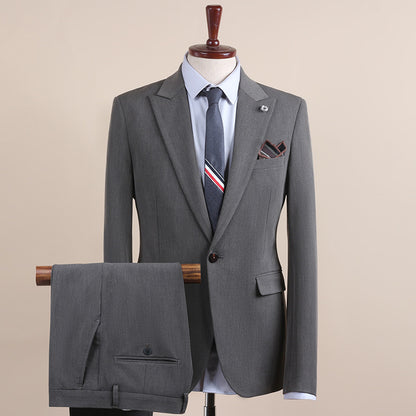 Men's Suit One-Button Three-Piece Set Wedding