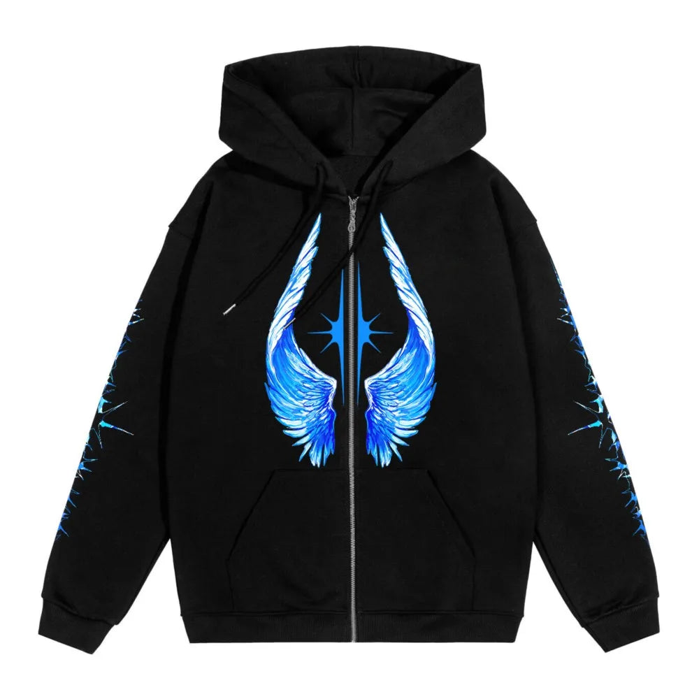 Streetwear Men Zipper modergren flow