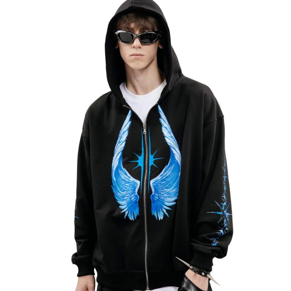 Streetwear Men Zipper modergren flow