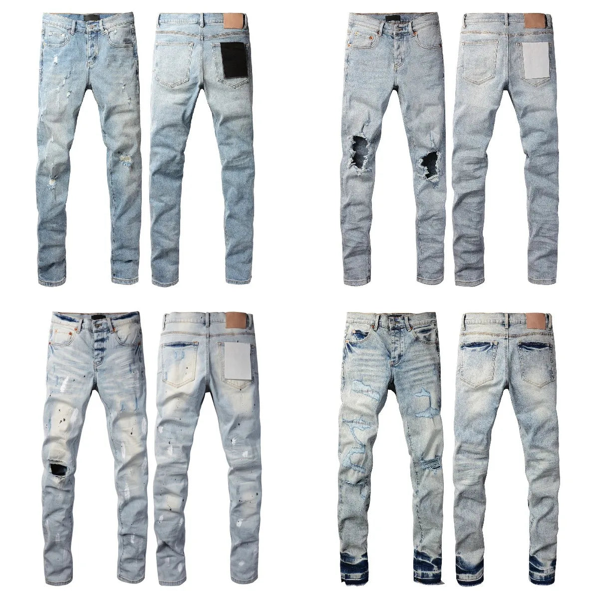 Men  Fashion High Street Jeans Retro