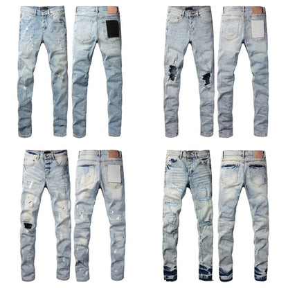 Men  Fashion High Street Jeans Retro
