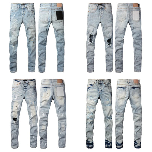 Men  Fashion High Street Jeans Retro