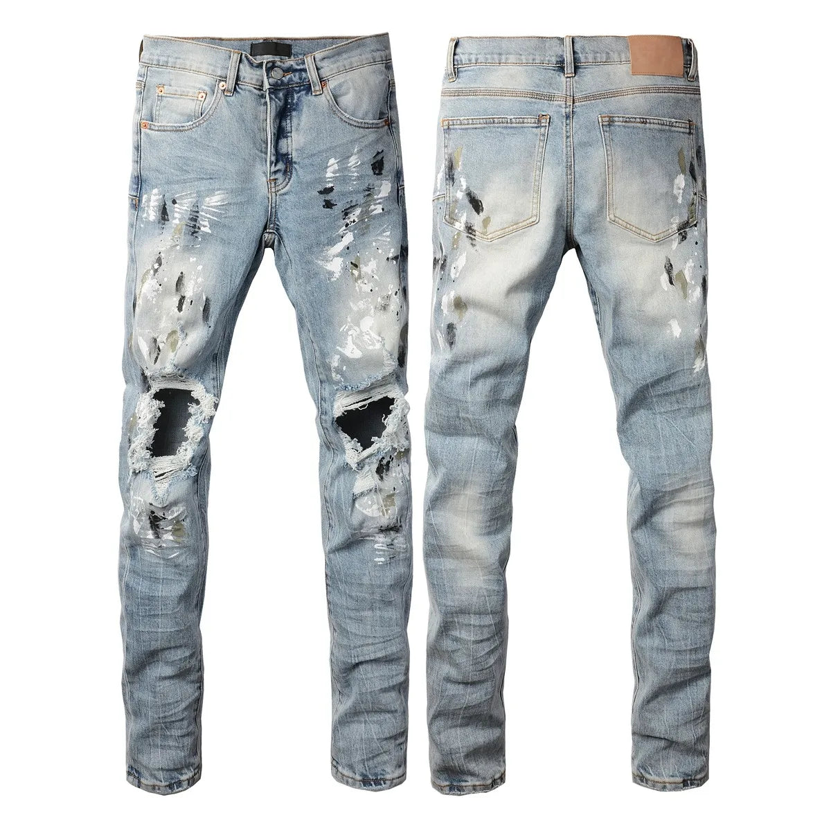 Men  Fashion High Street Jeans Retro