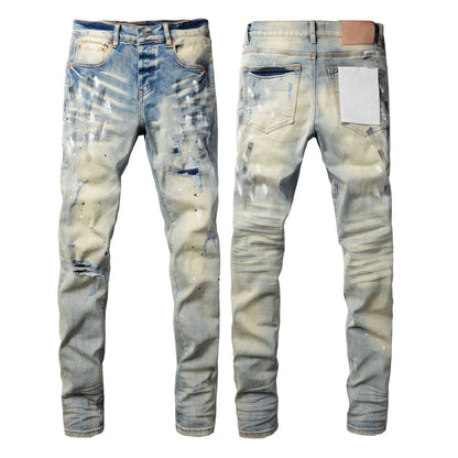 Men  Fashion High Street Jeans Retro