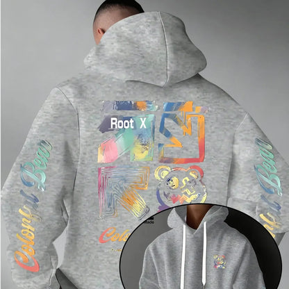 Men Thick Warm Hoodie Rainbow