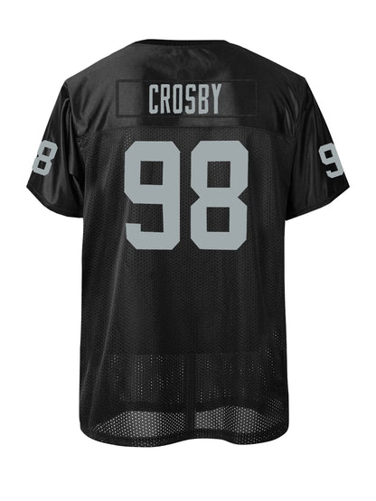 Las Vegas #98 American Football Jersey Men Women, Embroidered Mesh Retro Vintage V Neck Shirt, Breathable Casual Sports Fan Tops