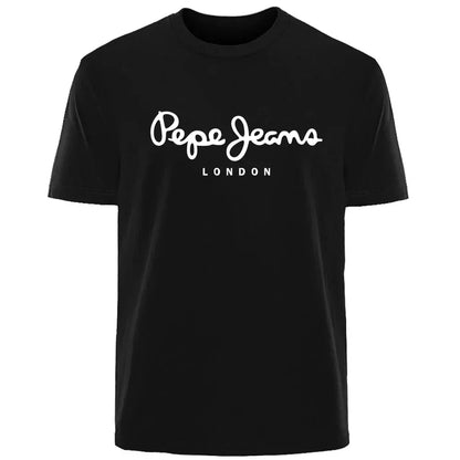 Pepe Jeans London Women's Logo Short-sleeve T-shirt, Luxury Brand Women's Wear, Y2K Top, Gender-neutral Street Style