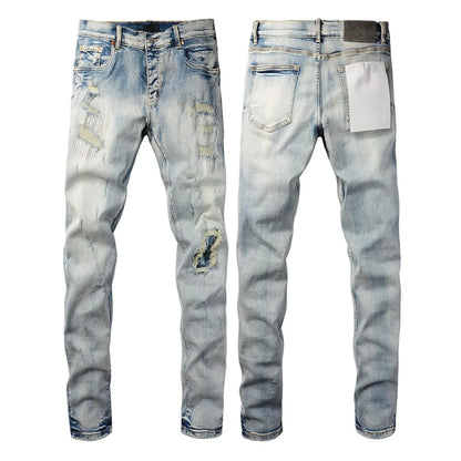Men  Fashion High Street Jeans Retro