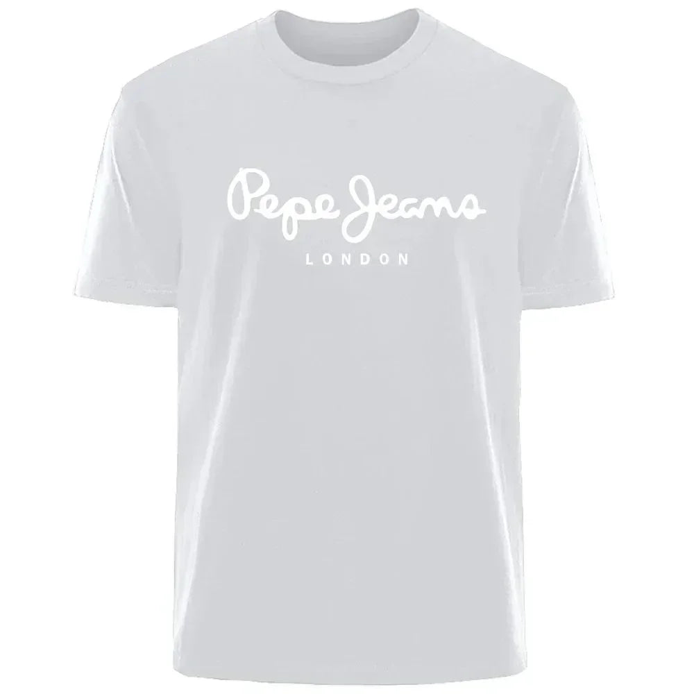 Pepe Jeans London Women's Logo Short-sleeve T-shirt, Luxury Brand Women's Wear, Y2K Top, Gender-neutral Street Style