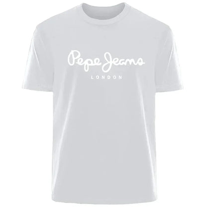Pepe Jeans London Women's Logo Short-sleeve T-shirt, Luxury Brand Women's Wear, Y2K Top, Gender-neutral Street Style