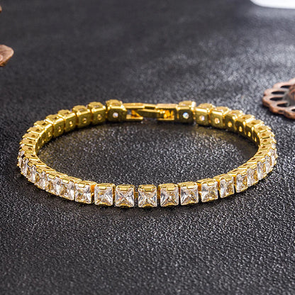 Solid Pure Silver 16/17/18/19/ Tennis Bracelet Pave 3 mm Round Black Jet Zircon Elegant Real 925 Jewelry For Women