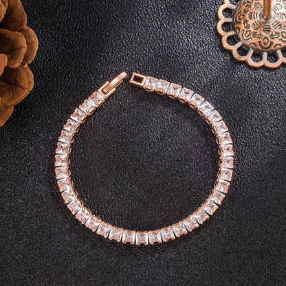 Solid Pure Silver 16/17/18/19/ Tennis Bracelet Pave 3 mm Round Black Jet Zircon Elegant Real 925 Jewelry For Women
