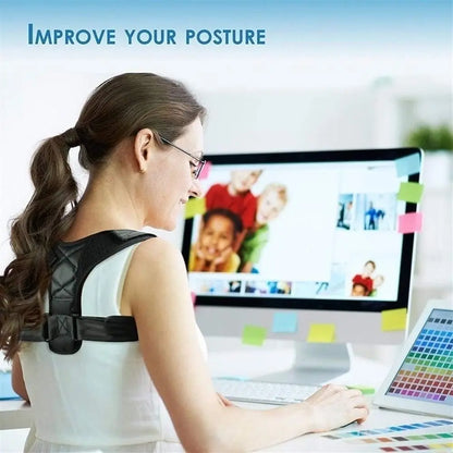 Adjustable Back Shoulder Posture Corrector Belt Clavicle Spine Support.