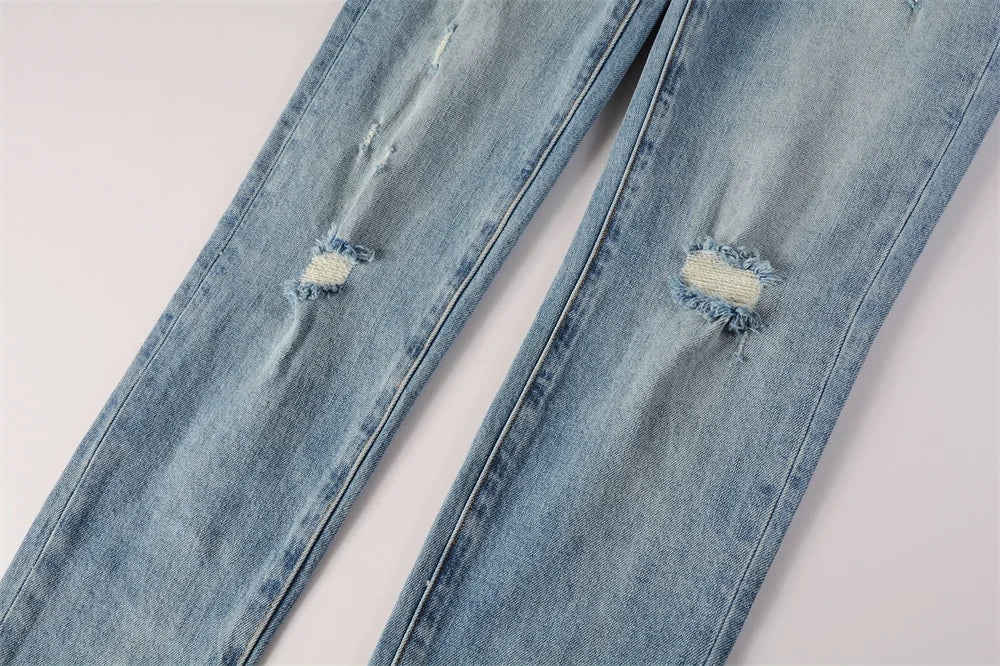 Men  Fashion High Street Jeans Retro