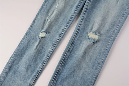 Men  Fashion High Street Jeans Retro