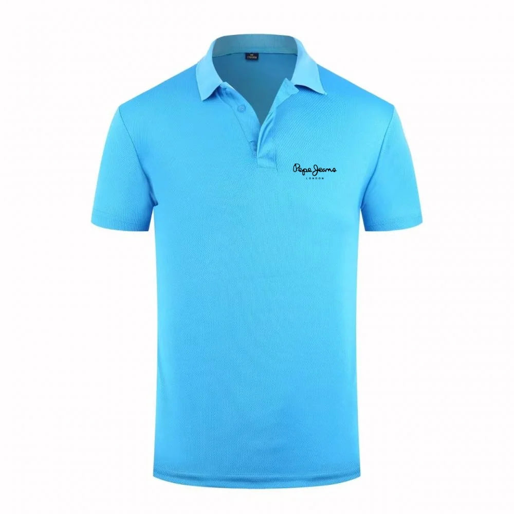 Men'S Pepe Jeans Logo Polo Shirt Short Sleeve Casual Breathable Daily Tops
