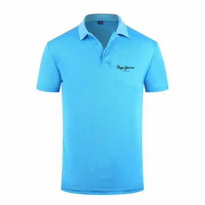 Men'S Pepe Jeans Logo Polo Shirt Short Sleeve Casual Breathable Daily Tops