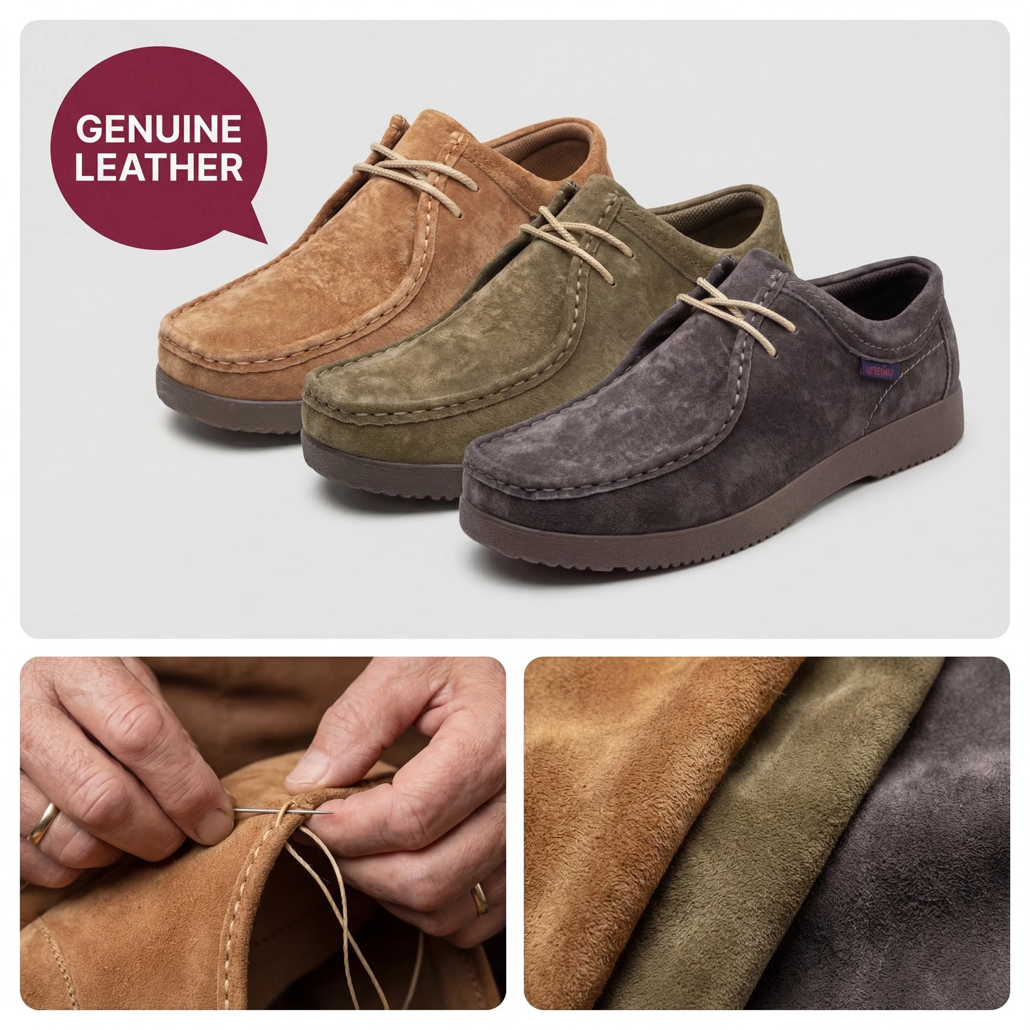 Mens casual dress shoes genuine Leather hand-sewn loafers shoes elegant mocassins ,casual sneakers lace-up