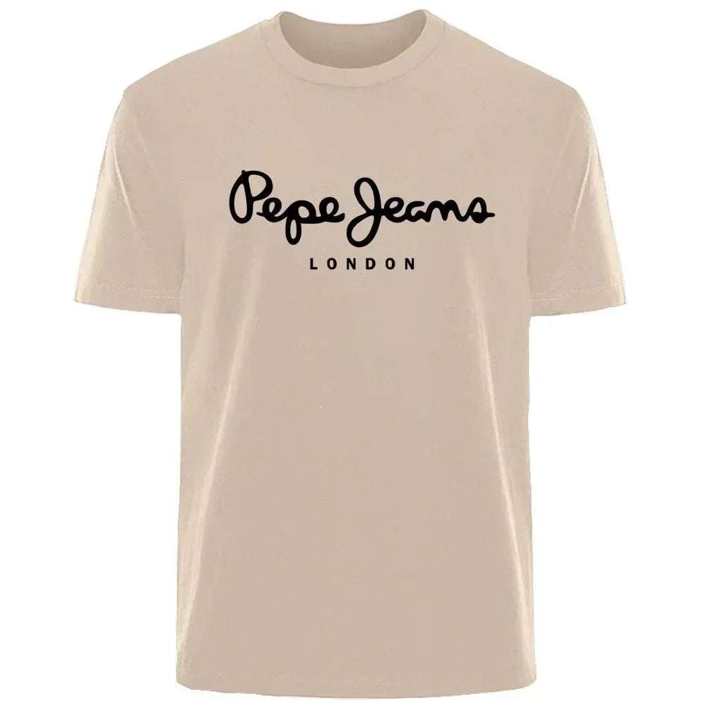 Pepe Jeans London Women's Logo Short-sleeve T-shirt, Luxury Brand Women's Wear, Y2K Top, Gender-neutral Street Style