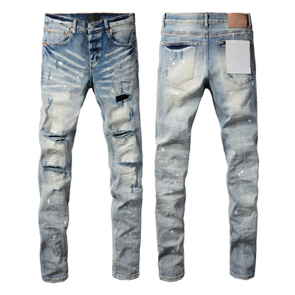 Men  Fashion High Street Jeans Retro