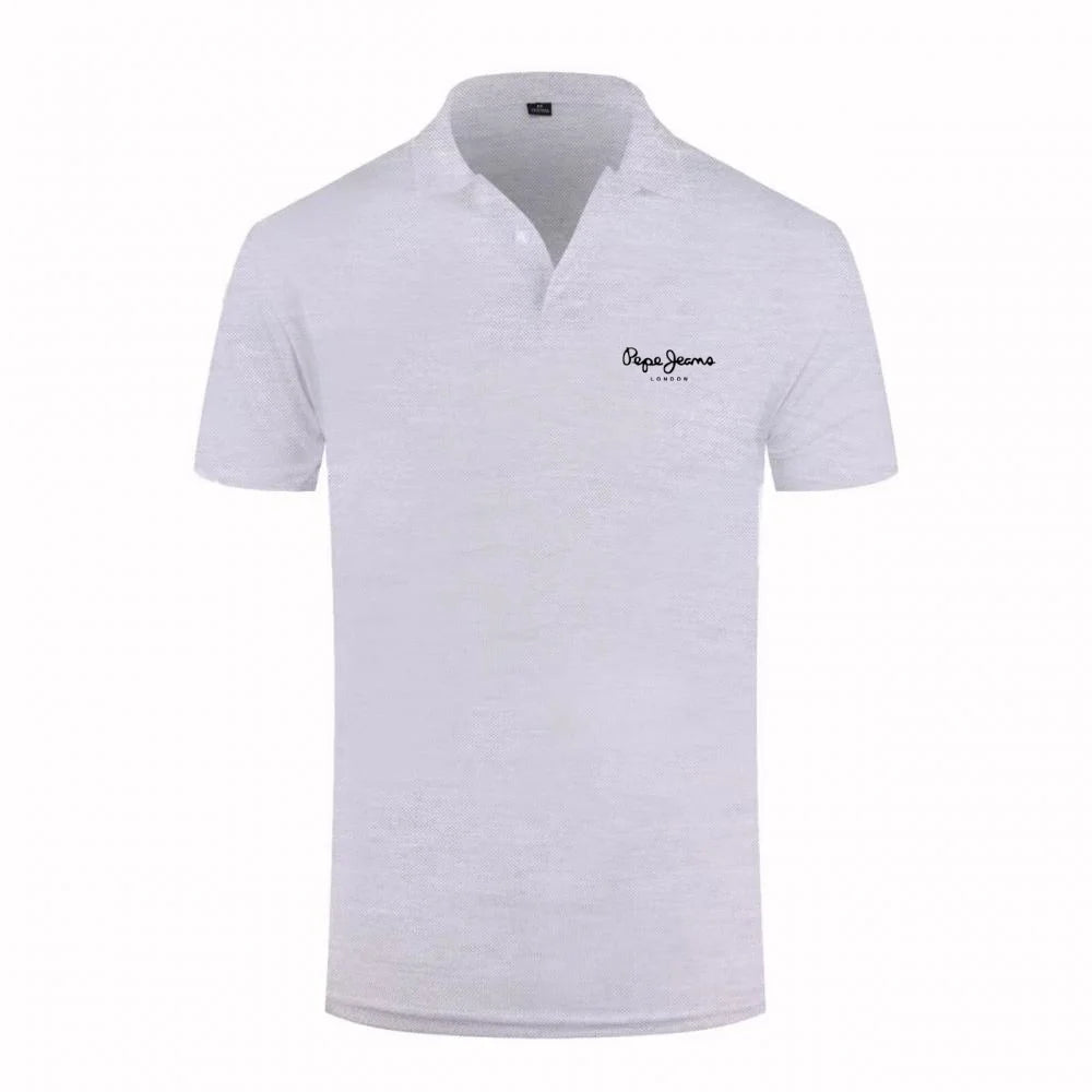 Men'S Pepe Jeans Logo Polo Shirt Short Sleeve Casual Breathable Daily Tops