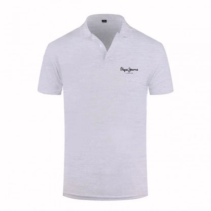 Men'S Pepe Jeans Logo Polo Shirt Short Sleeve Casual Breathable Daily Tops