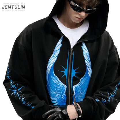 Streetwear Men Zipper modergren flow