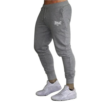 Men's Everlast Slim Fit Jogger Pants – Grey Lightweight Sweatpants Breathable Fabric for Boxing Daily Wear