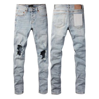 Men  Fashion High Street Jeans Retro