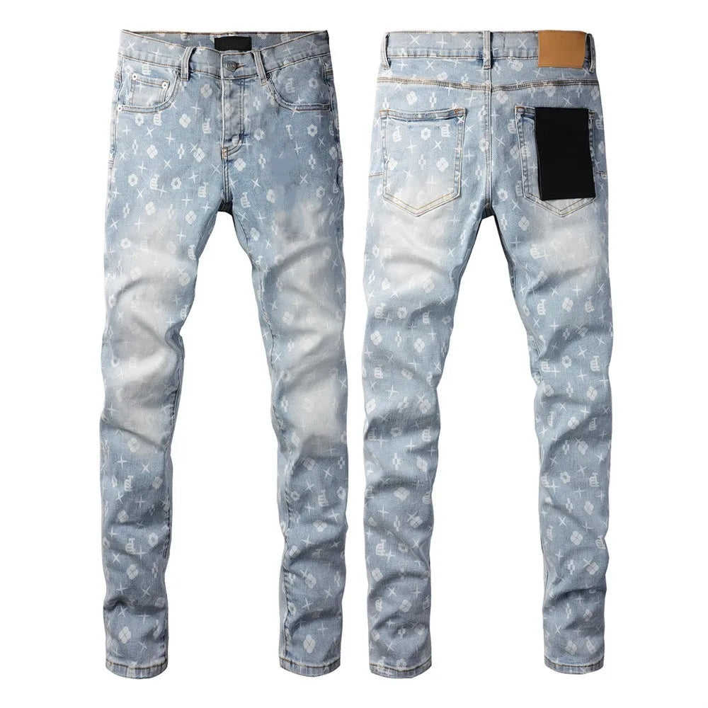 Men  Fashion High Street Jeans Retro