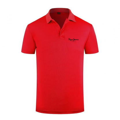 Men'S Pepe Jeans Logo Polo Shirt Short Sleeve Casual Breathable Daily Tops