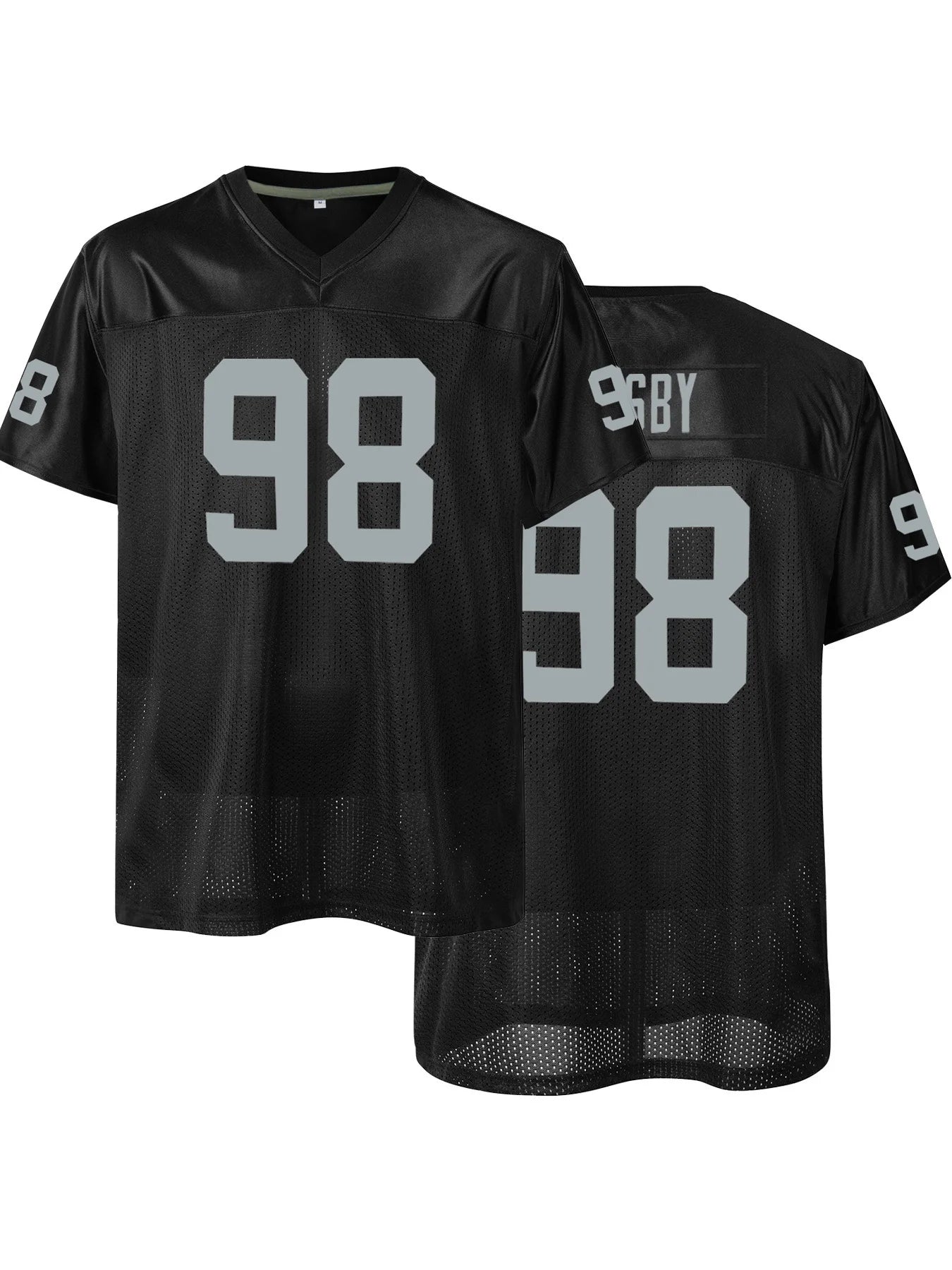 Las Vegas #98 American Football Jersey Men Women, Embroidered Mesh Retro Vintage V Neck Shirt, Breathable Casual Sports Fan Tops
